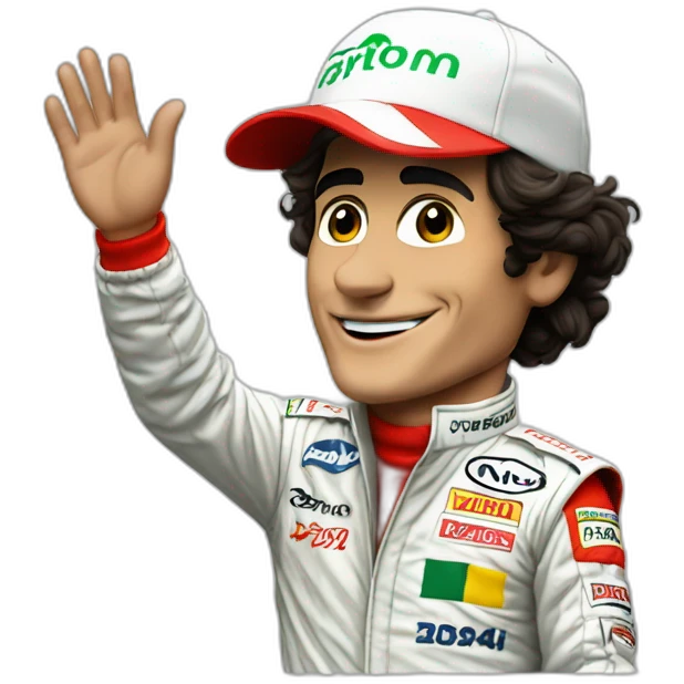Ayrton Senna waving emoji