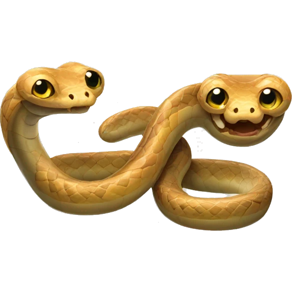 Two snakes gossiping emoji