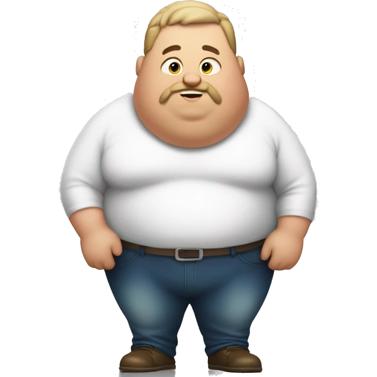 Super fat man with food  emoji