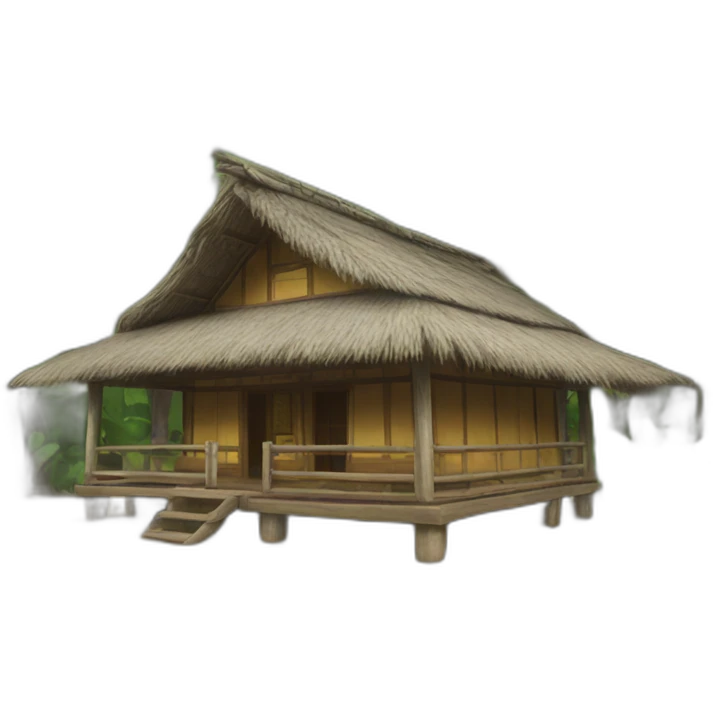 Minahasan traditional house 4k emoji