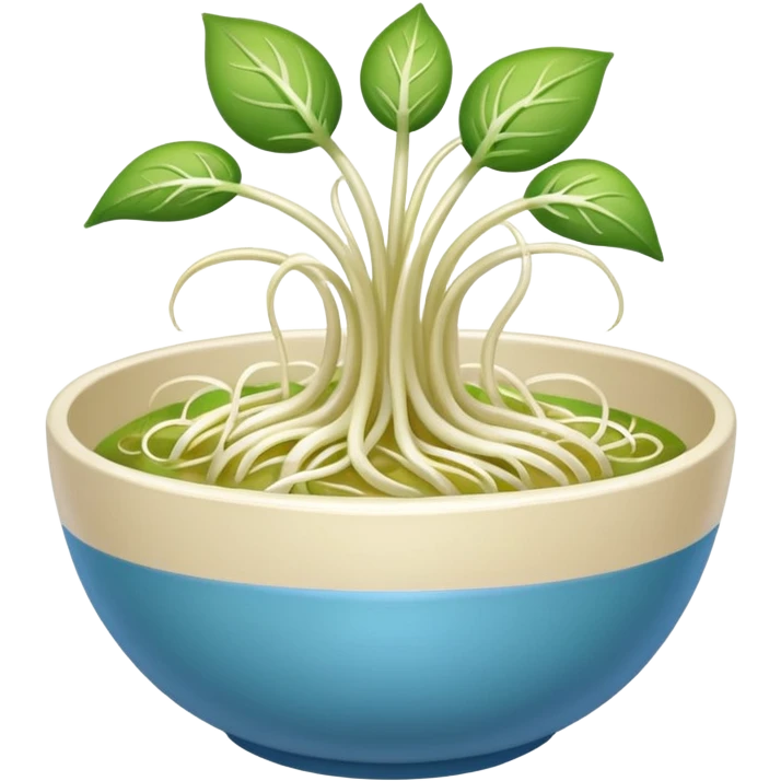 Bean sprouts in bowl emoji