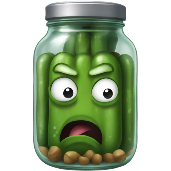 angry pickle in a jar emoji
