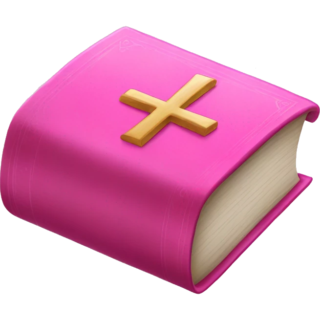 Pink bible emoji