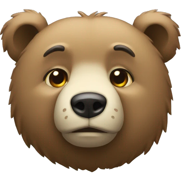 un ours qui est triste emoji