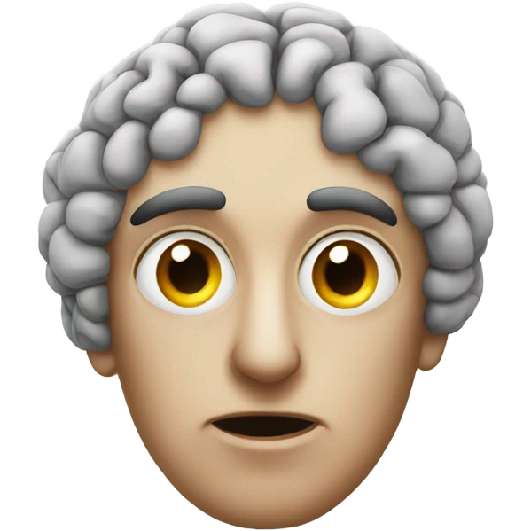 Brain eyes emoji