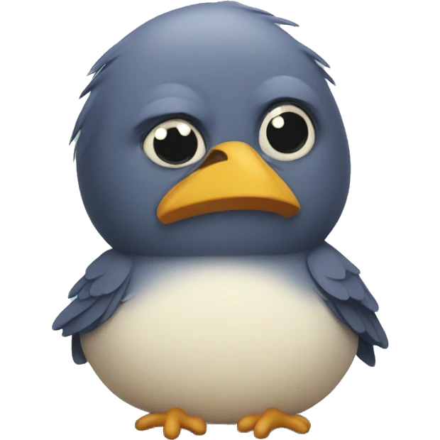 Sad bird emoji