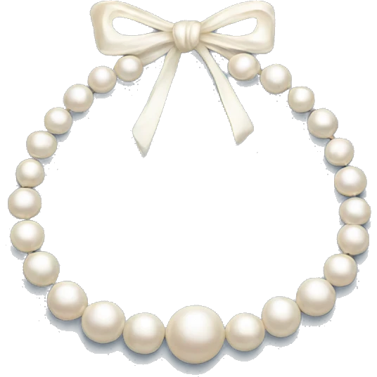  Pearl necklace with bow emoji