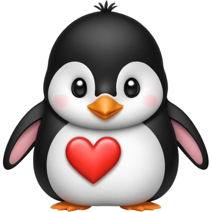 Penguin with heart  emoji