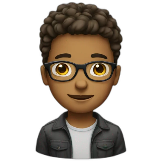 Boy with glasses emoji