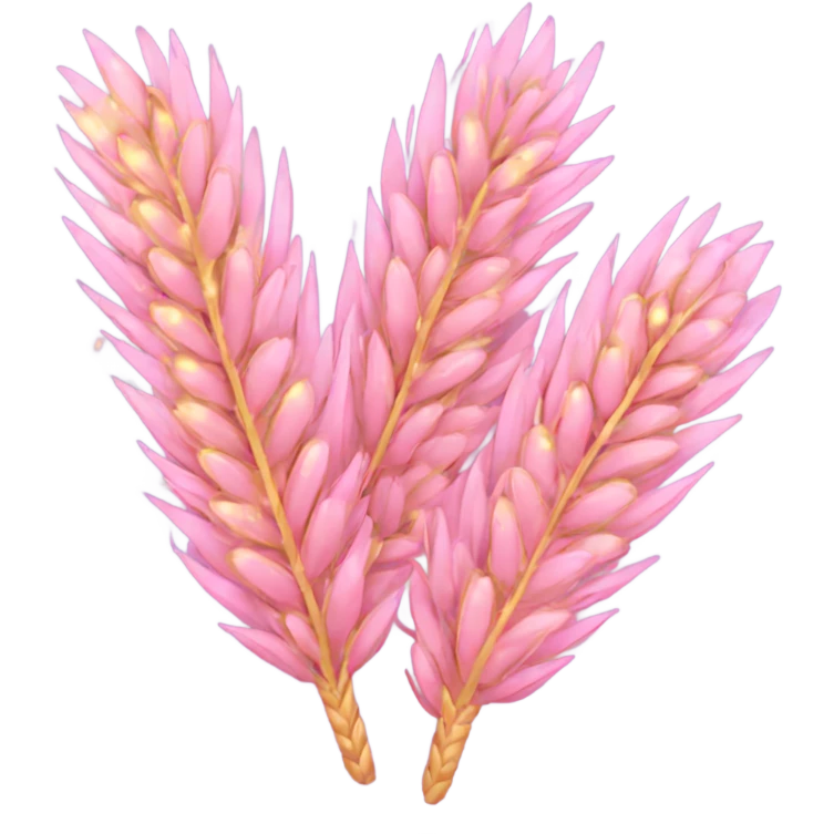 Pink wheat with glitter  emoji