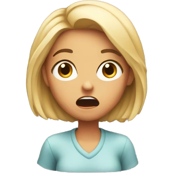 Shocked, amazed girl  emoji