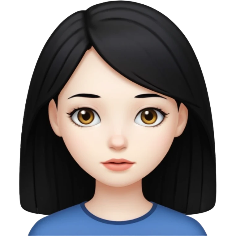девочка с черными волосами emoji
