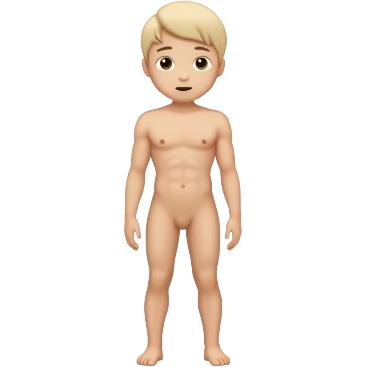 Fully body nude boy with big penis emoji