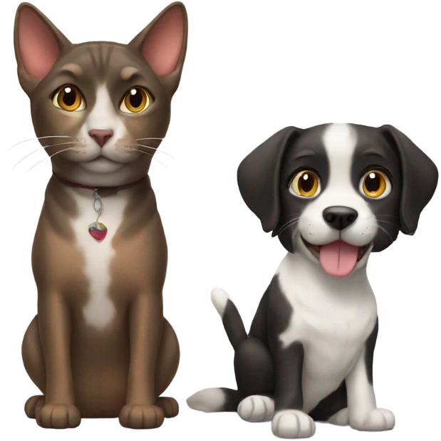 cat and dog emoji