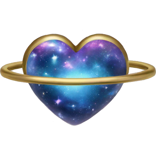 heart shape galaxy with ring  emoji