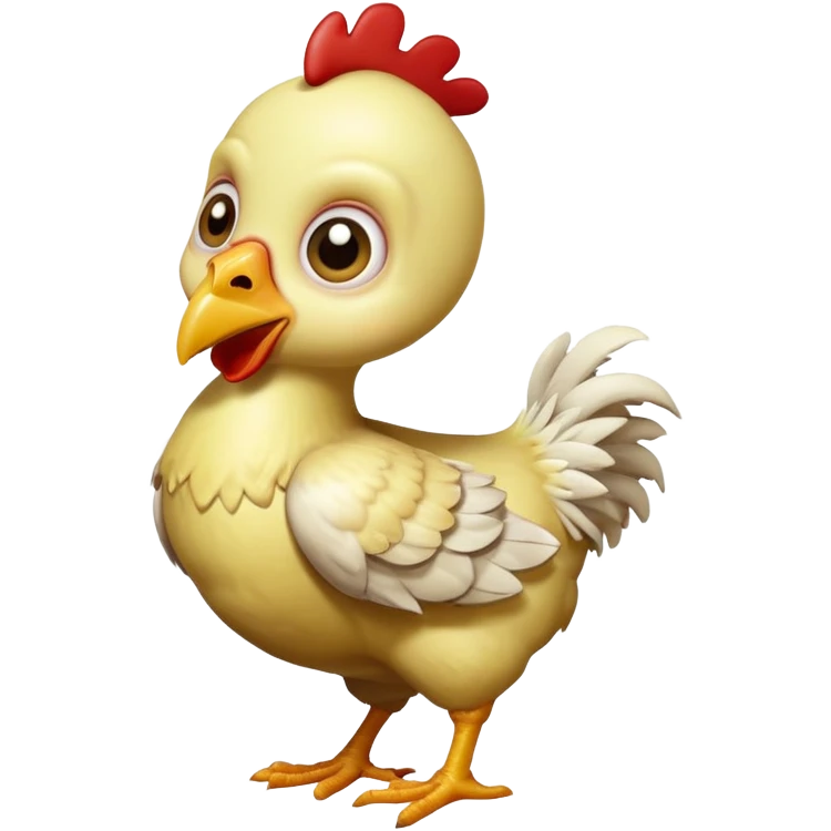 baby zombie riding a chicken cartoon emoji