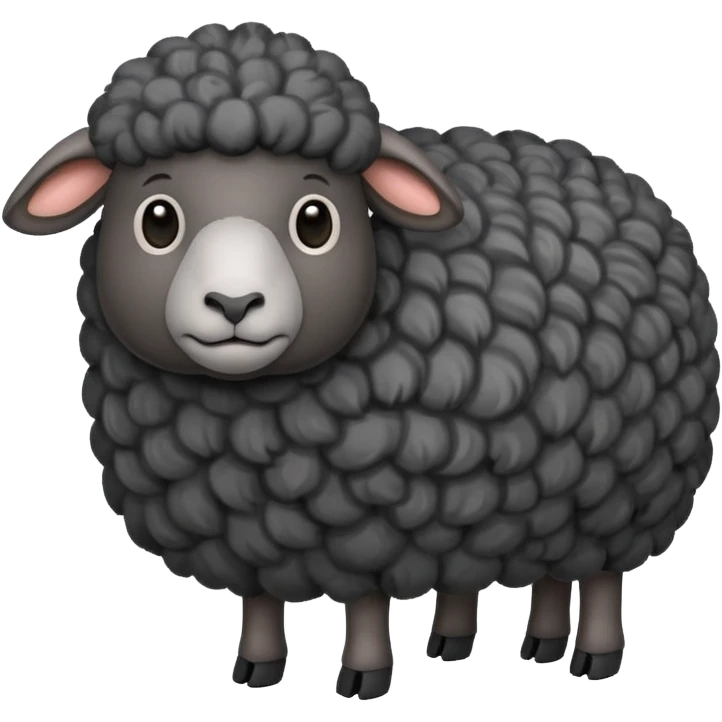 Oveja negra con canas emoji
