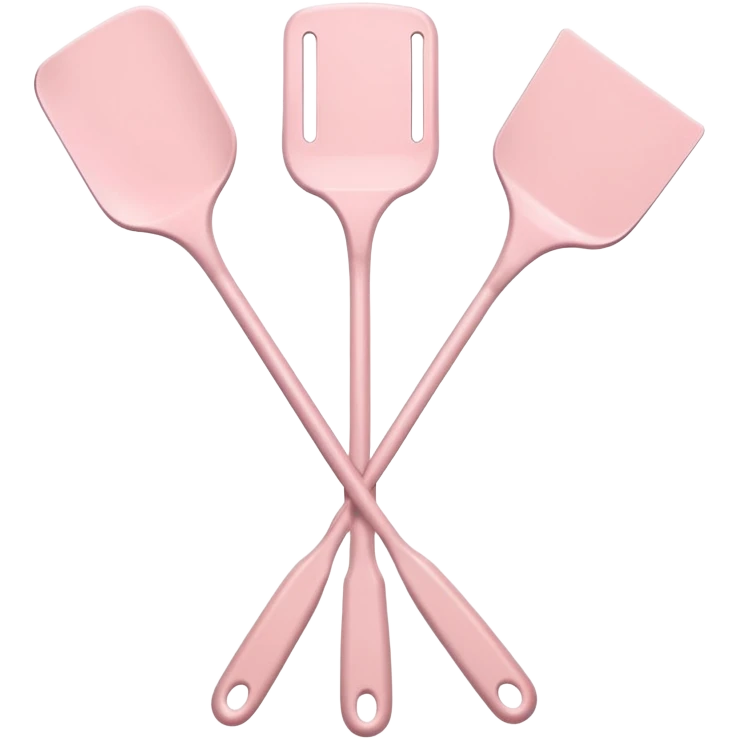 Pale pink Kitchen spatulas in a glass emoji