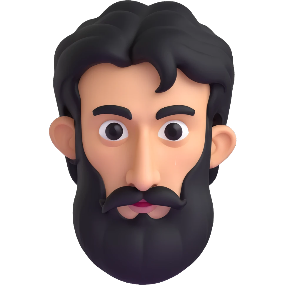 hairy man with a crooked nose emoji