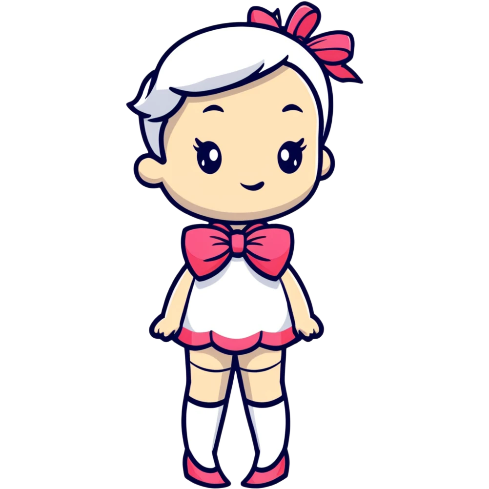 colorful playful coquette bow sticker emoji