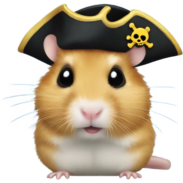 Pirate hamster emoji