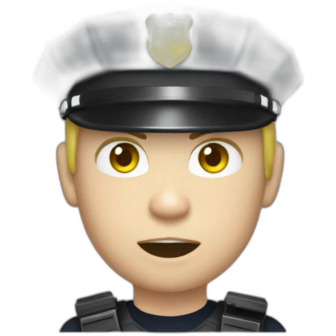 White Police with taser emoji