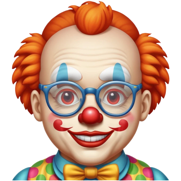 Clown with glasses  emoji