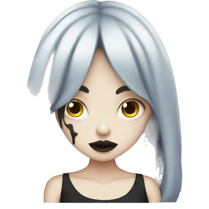 Blob gothic girl emo emoji