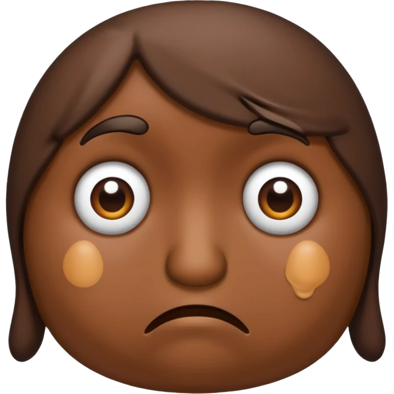 Sad poop face emoji
