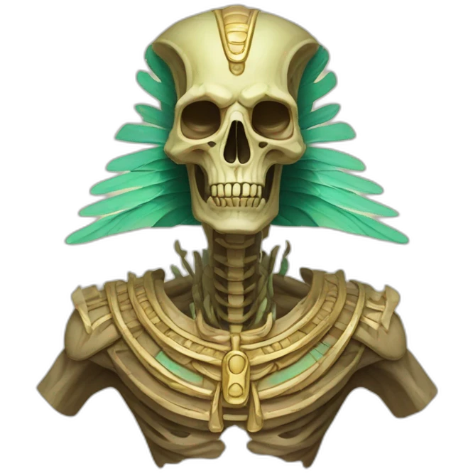 ancient Egyptian eldritch god of bird skeleton emoji