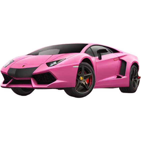 Pink Lamborghini emoji