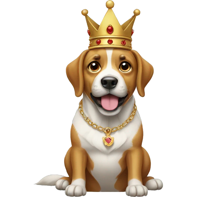 Dog with a crown  emoji