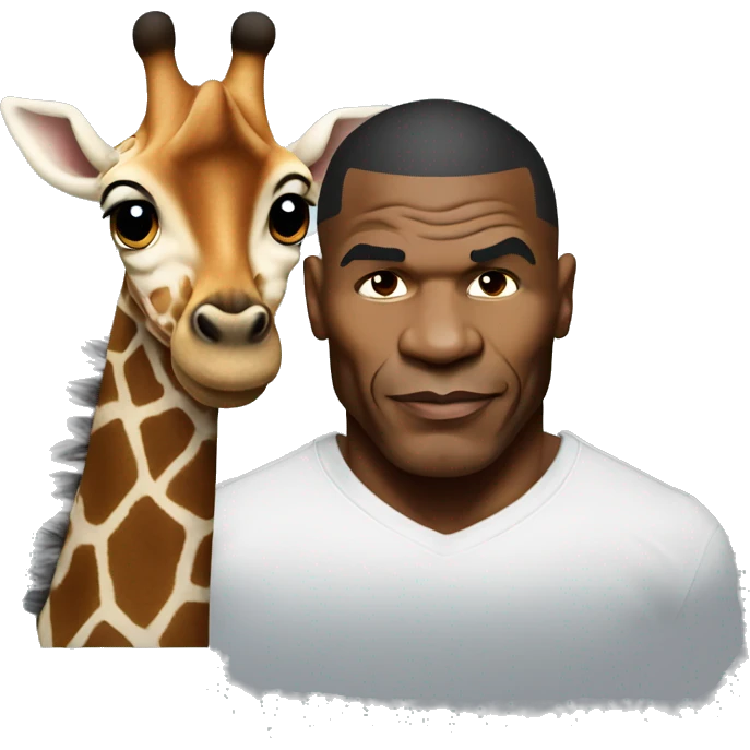 Mike tyson met giraf emoji