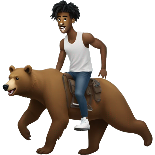 Ja morant on riding a grizzly bear emoji