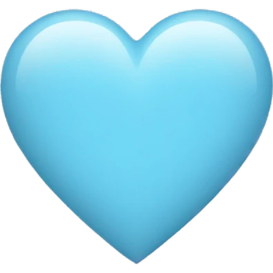 A pale blue heart  emoji