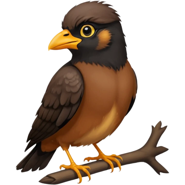 A common myna bird cute emoji emoji