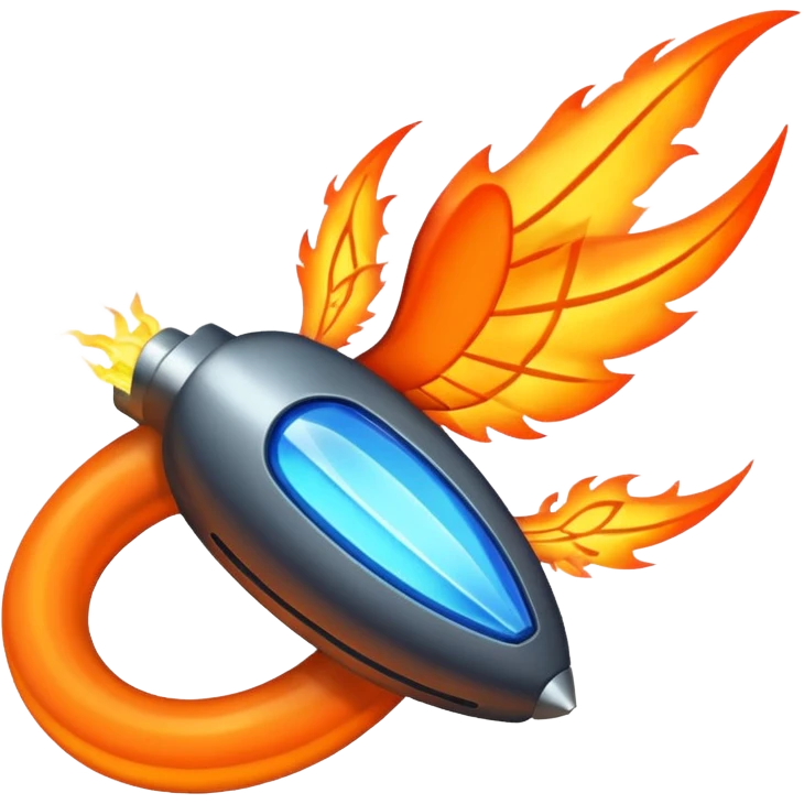 Elytra with fire emoji