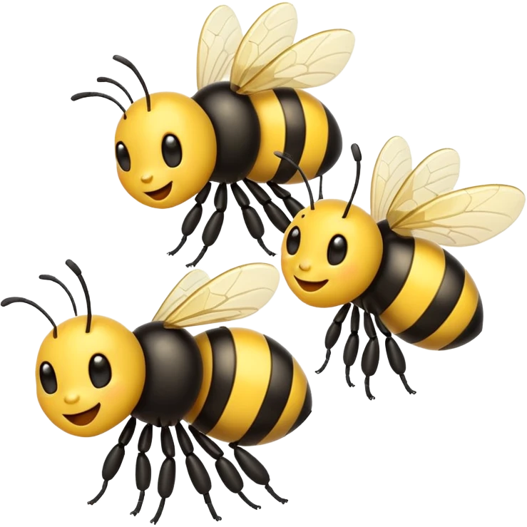 😊🥺 these emojis but with Bumblebees around it and its happy emoji