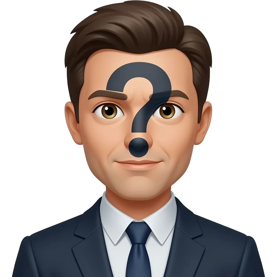 something mysterios.....he has a ? on his face............he is not a boy he is not a girl just guess emoji