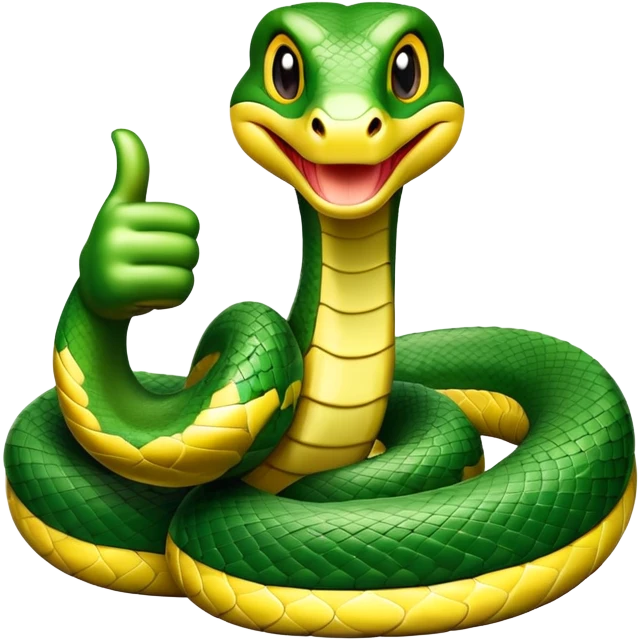 Strong snake thumbs up emoji
