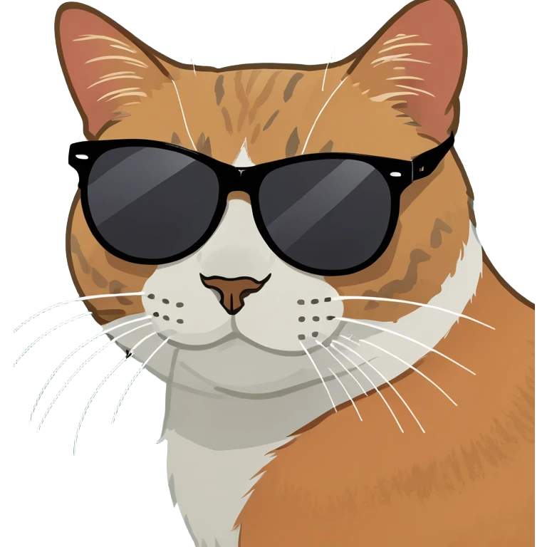 Cat with sunglasses emoji