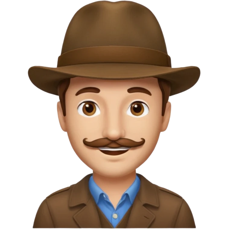 Justin Jeffre with brown hair and mustache and hat emoji