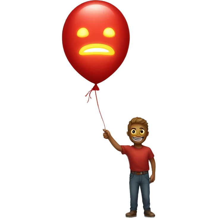 Glowing red balloon  emoji