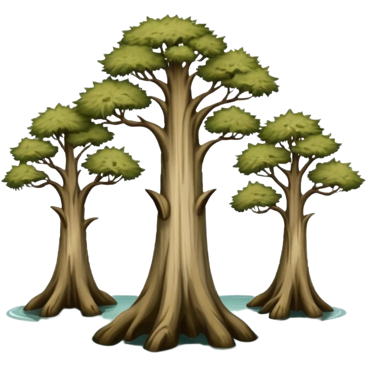 Bayou with cypress trees  emoji