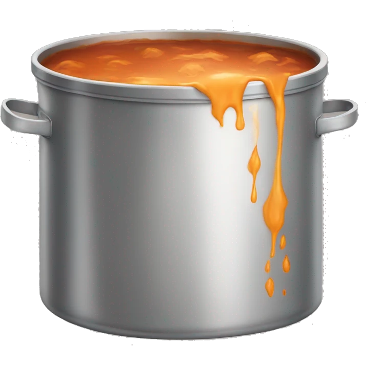 a pot containing boiling hot brown goo emoji