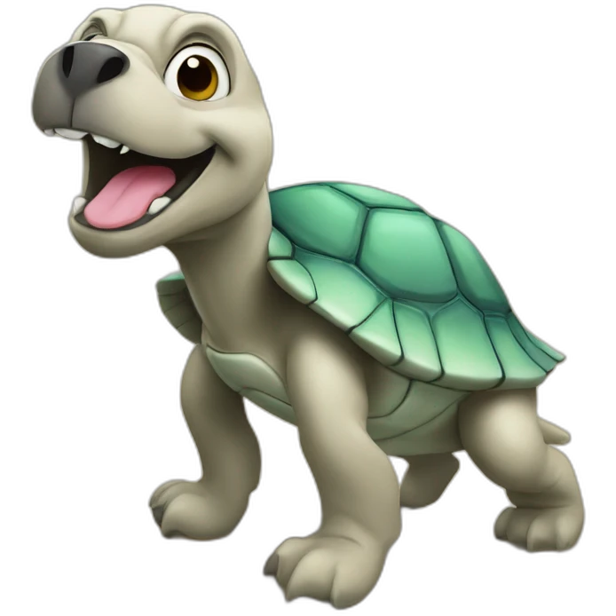 Tortue sur chien emoji