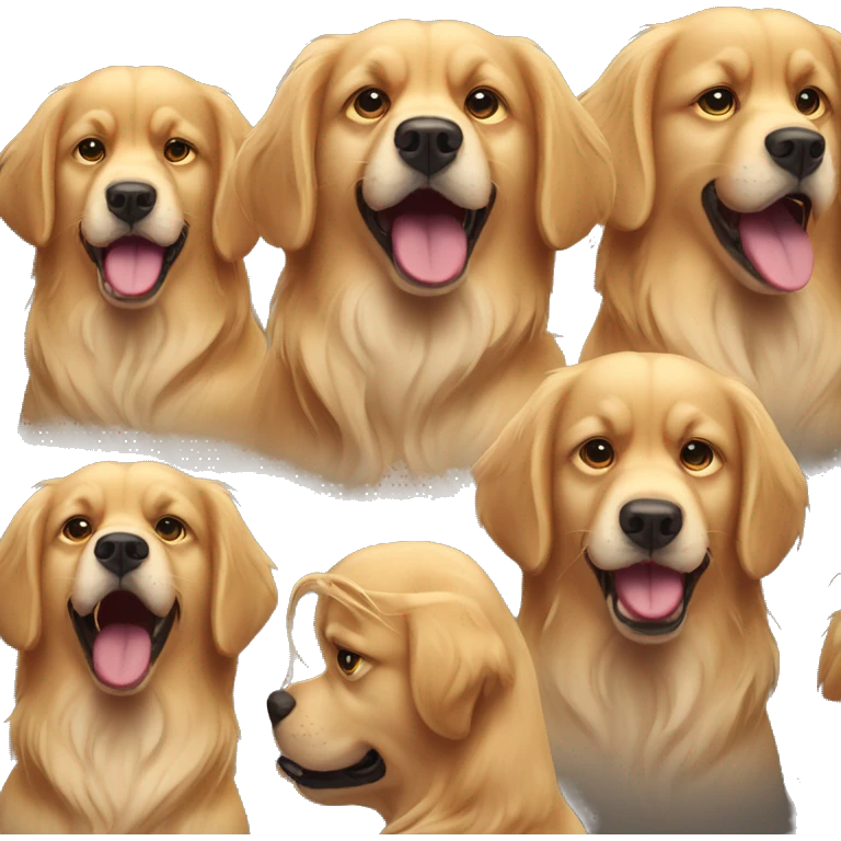 angry dog golden retriever emoji