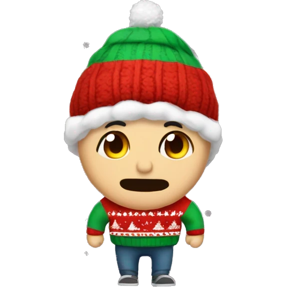 Rampage character icky with Christmas jumper emoji