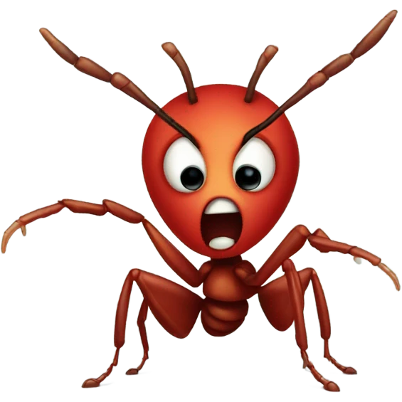 Angry red ant emoji
