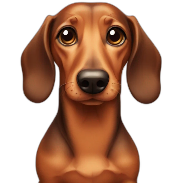 Dachshund with mustache  emoji